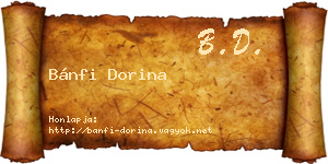 Bánfi Dorina névjegykártya