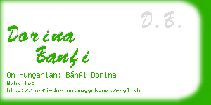 dorina banfi business card